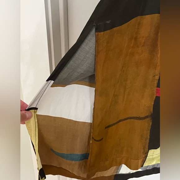 Zara Printed Midi Dress w/ Belt - Picture 4 of 10